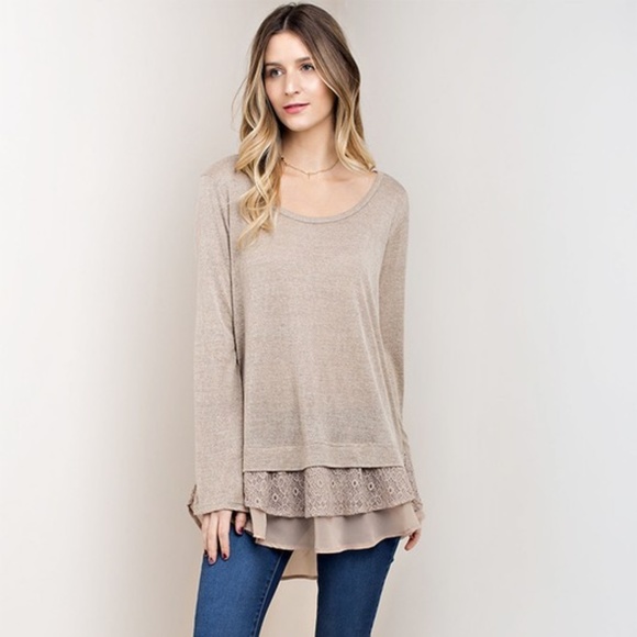 Des Feli Tops - Lace & Chiffon Top
